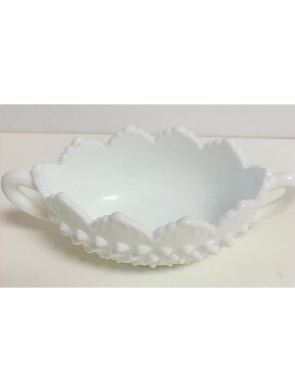 Fenton White Hobnail Candy Dish